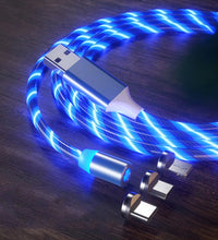Flowing LED Light Magnetic Mobile Phone Charger.