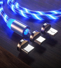 Flowing LED Light Magnetic Mobile Phone Charger.