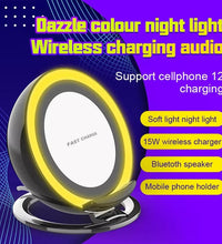 5W wireless charger speaker desktop charger phone stand.