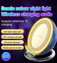 5W wireless charger speaker desktop charger phone stand.